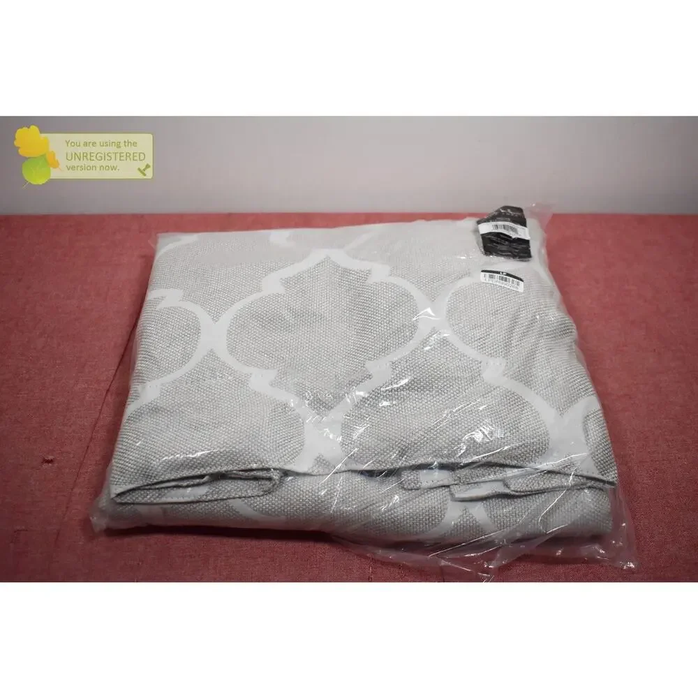 Nicole Miller Treillage Back Tab Blackout Window Curtain Panels Gray 84